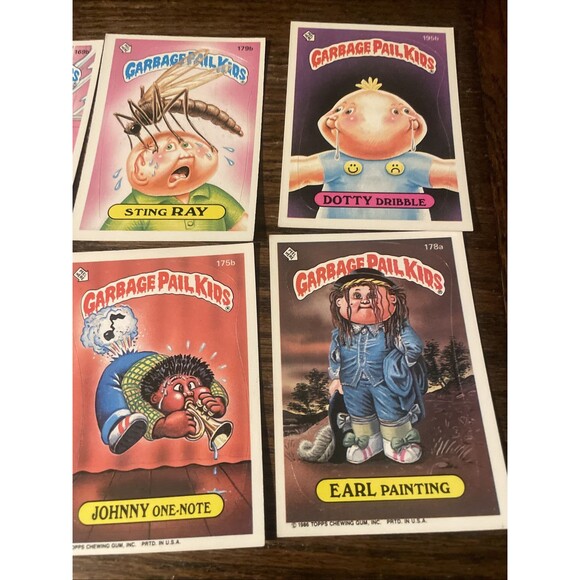 1986 Topps Garbage Pail Kids Lot Of 8 Sting Ray, Dotty Dribble, Terri Cloth - Picture 2 of 6
